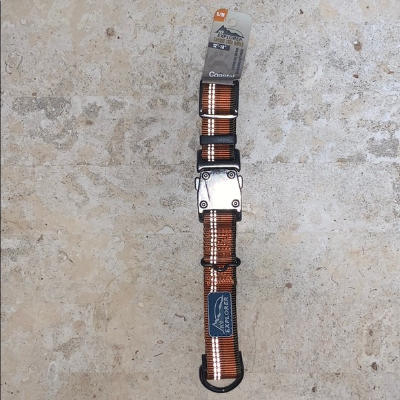 NWT KC Pets Coastal adj collar sz sm-med orange - Picture 1 of 7